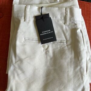 Club Monaco men’s white linen pants